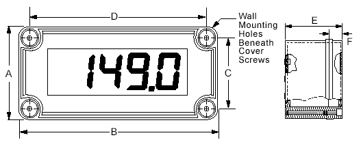 Loop-Powered Meter PD675 Mounting Dimensions