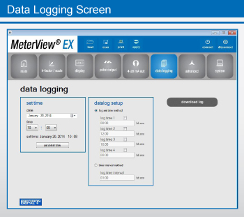 MeterView EX/Data-Logging Screen