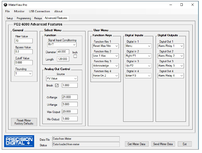 Button programming screen