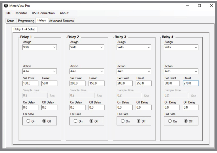 Relays Screen