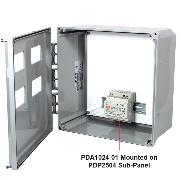 PDA1024-01 Mounted on PDP2504 Sub-Panel
