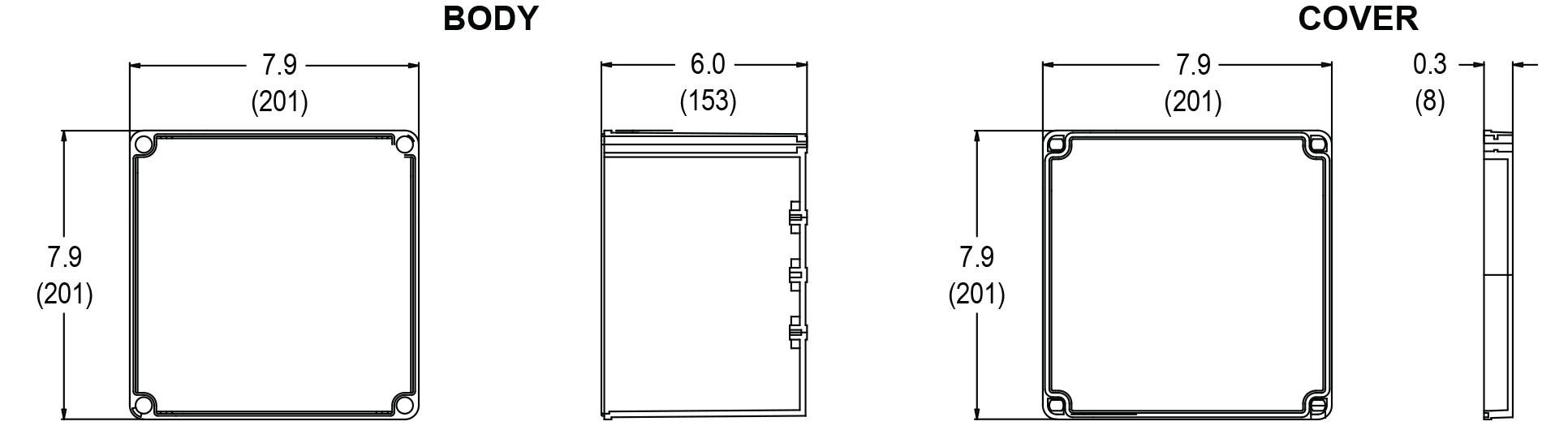 Enclosure dimensions