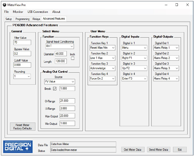 Button programming screen