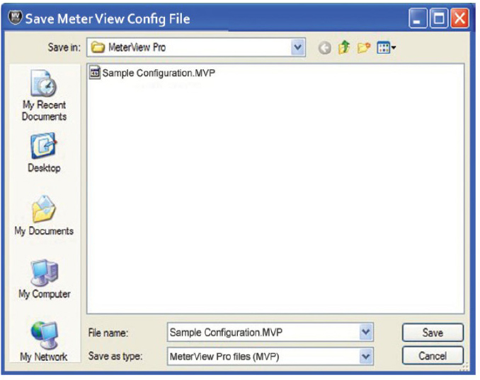 Save Meter View Config File