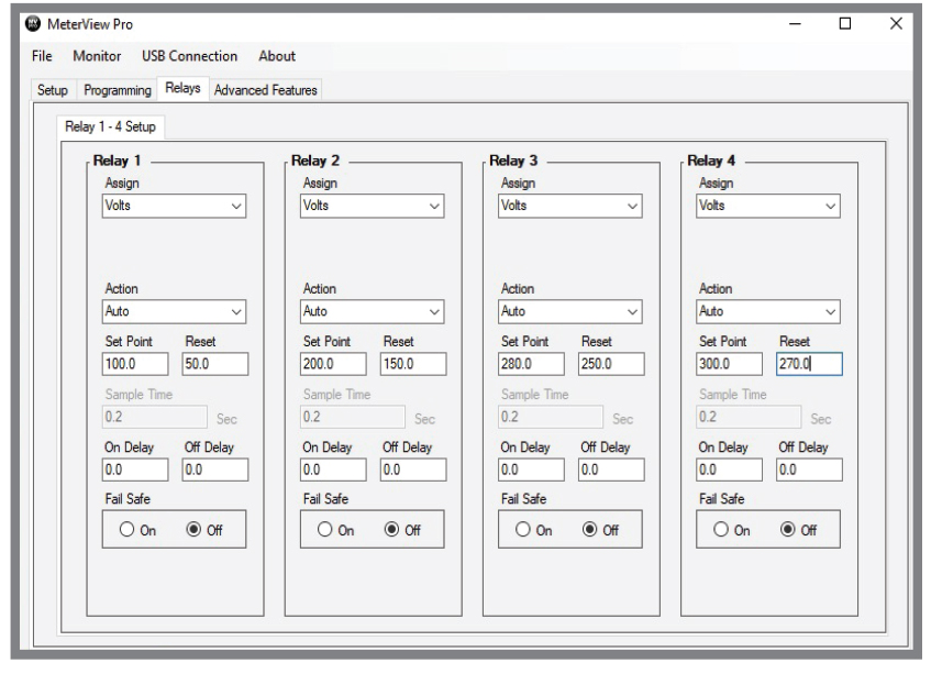 Relays Screen