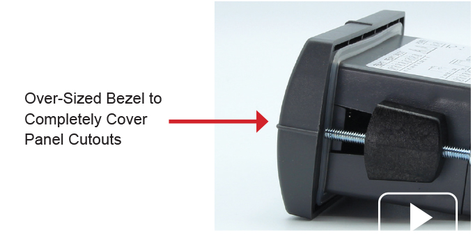 Over-Sized Bezel to Completely Cover Panel Cutouts