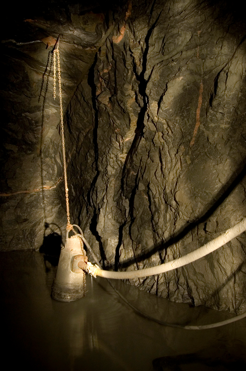 Sump Pump in Gold Mine Shaft