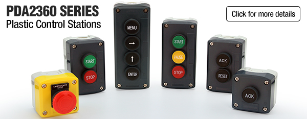PDA2360 Series of Plastic Control Stations