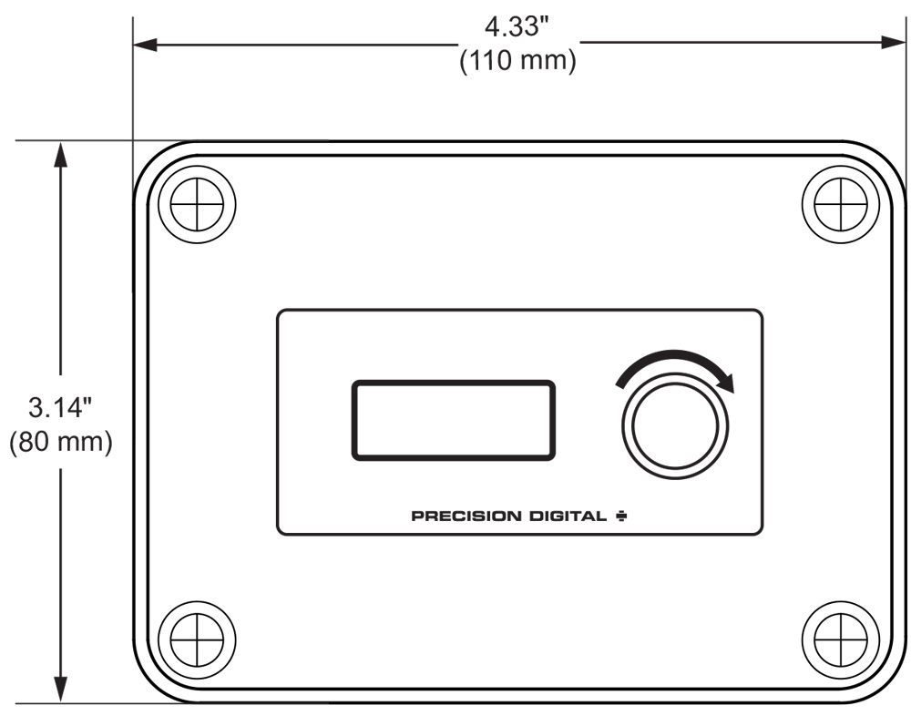 PD421 and PD461 Dimensions