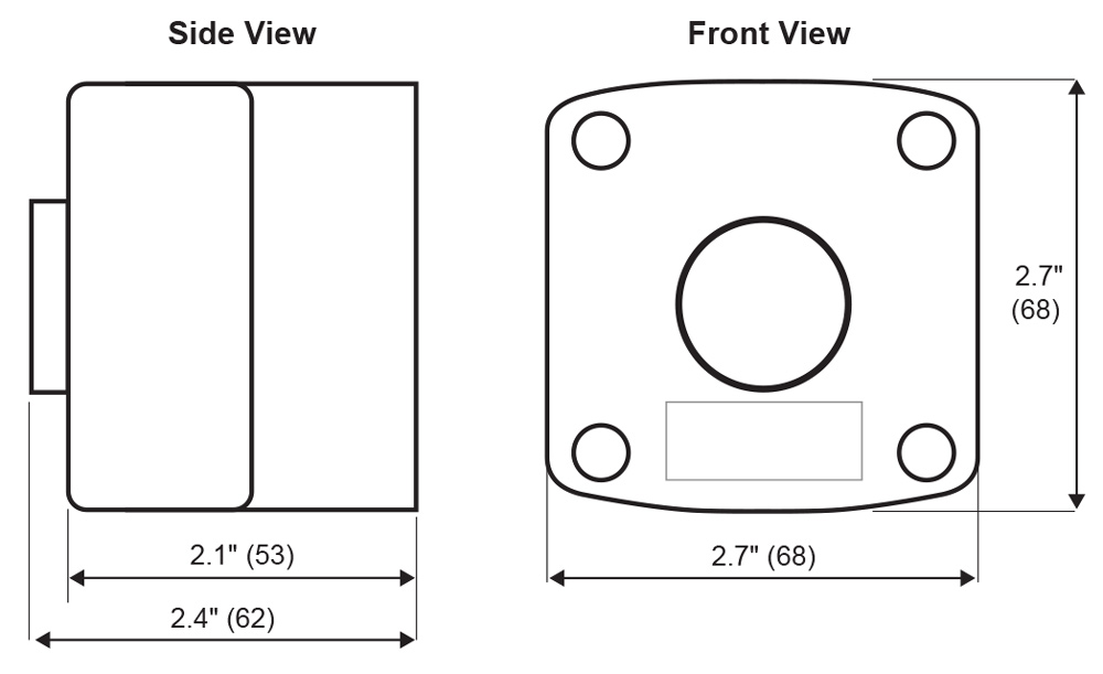 PDA2360 Mounting Dimensions