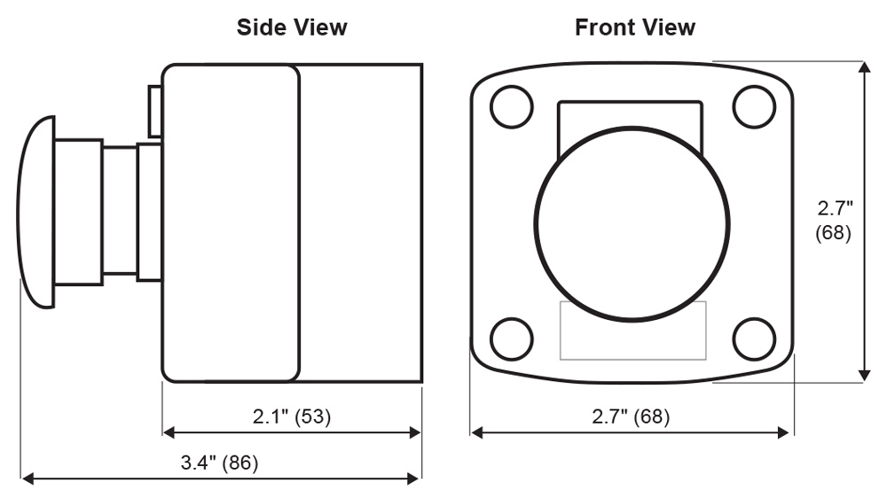 PDA2360 Mounting Dimensions