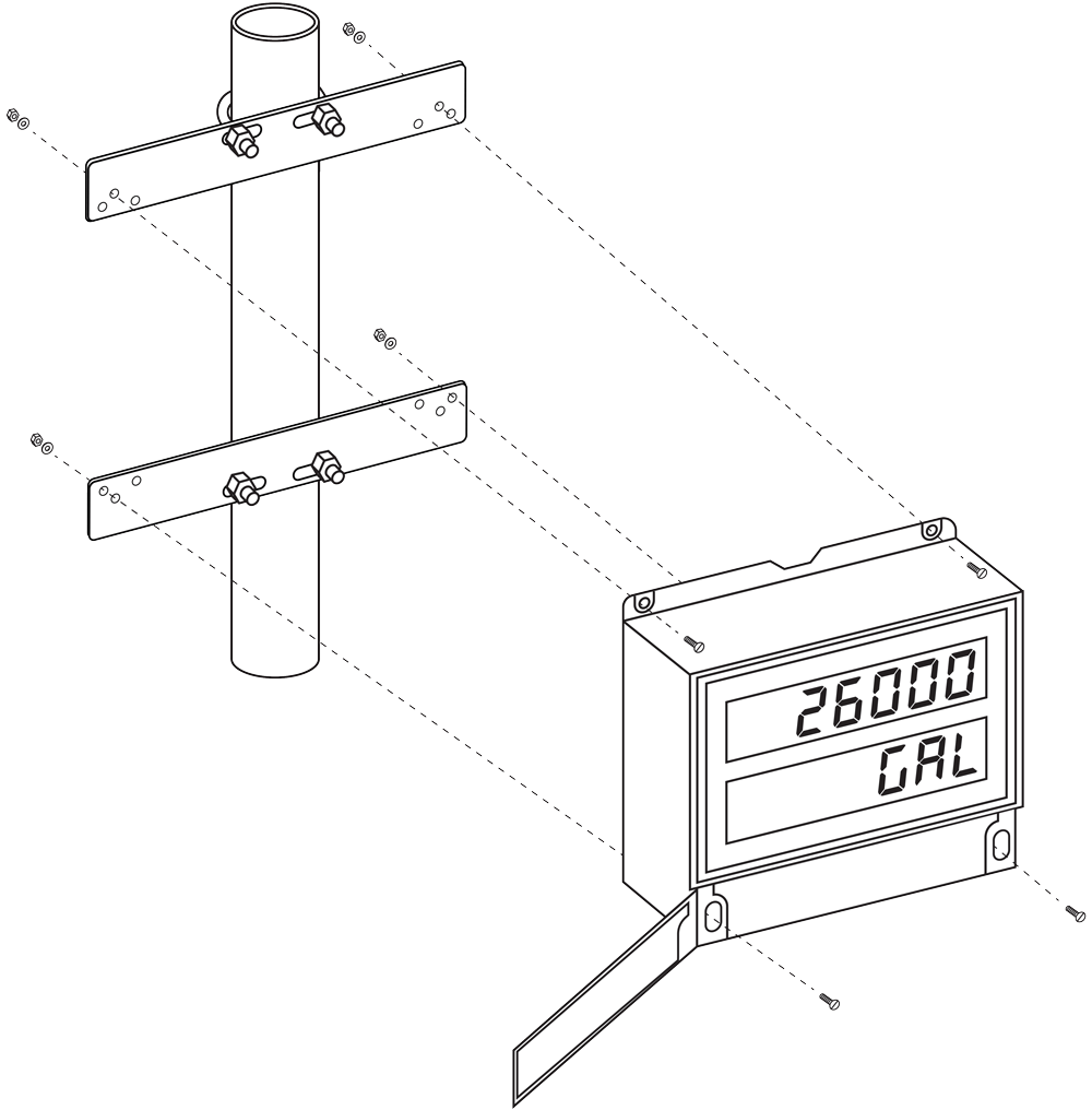 PDA6260-SS Vertical Mount Assembly