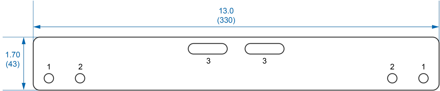 PDA6909 Mounting Plate Dimensions