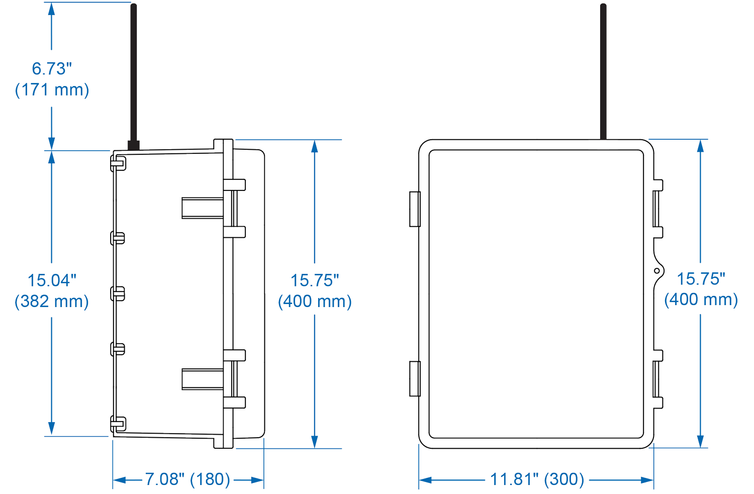 PDW90 Dimensions Front