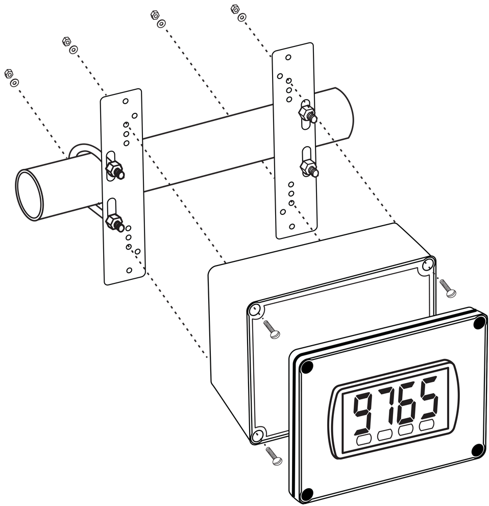PDA6845-SS Horizontal Mount Assembly