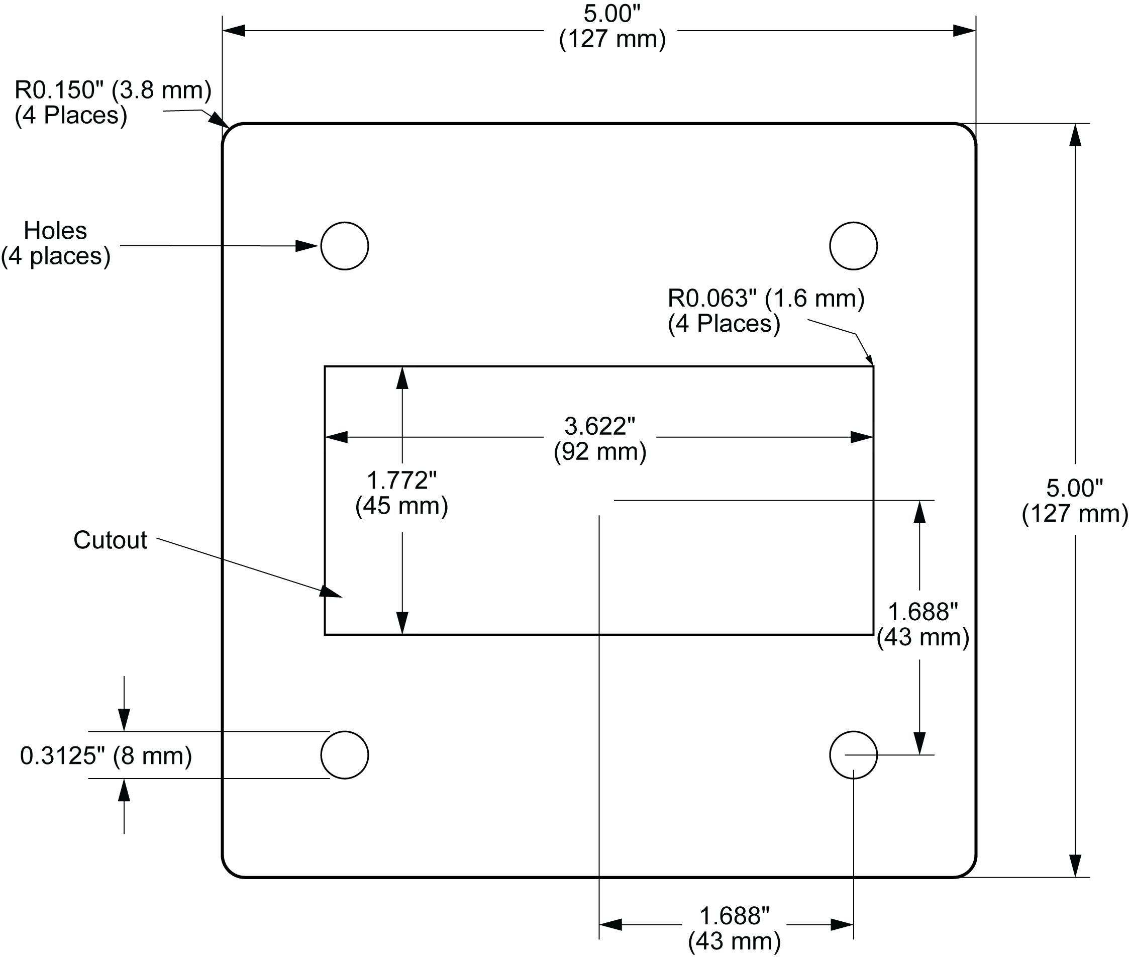 PDA6018 Panel Mounting Kit for PD6402