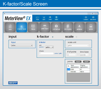 Rate-Totalizer Screen