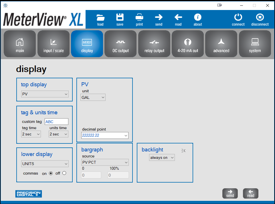 MeterView XL - Display