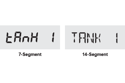 14-segment Characters Comparison